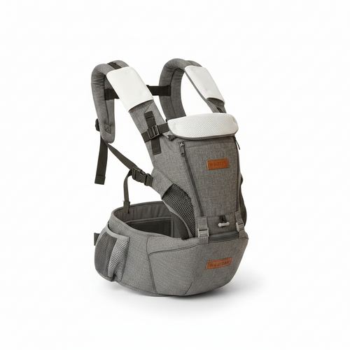 BabyCarryUS 9-in-1 Baby Carrier with Lumbar Support | Hip Seat | Safety Certified | All Seasons