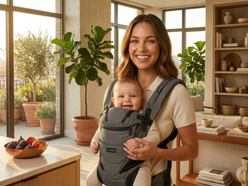 BabyCarryUS Journey 5-in-1 UPF Baby Carrier | UPF 25 Sunshade | Hip Dysplasia Approved