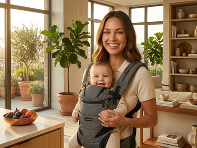 BabyCarryUS Journey 5-in-1 UPF Baby Carrier | UPF 25 Sunshade | Hip Dysplasia Approved
