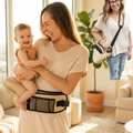 GoMom ergonomic baby hip carrier front and side carry adjustable strap ASTM certified USA