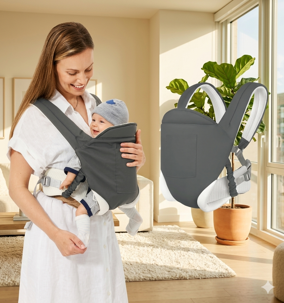 MIAO PAW organic cotton baby sling carrier nursing friendly adjustable ASTM certified USA