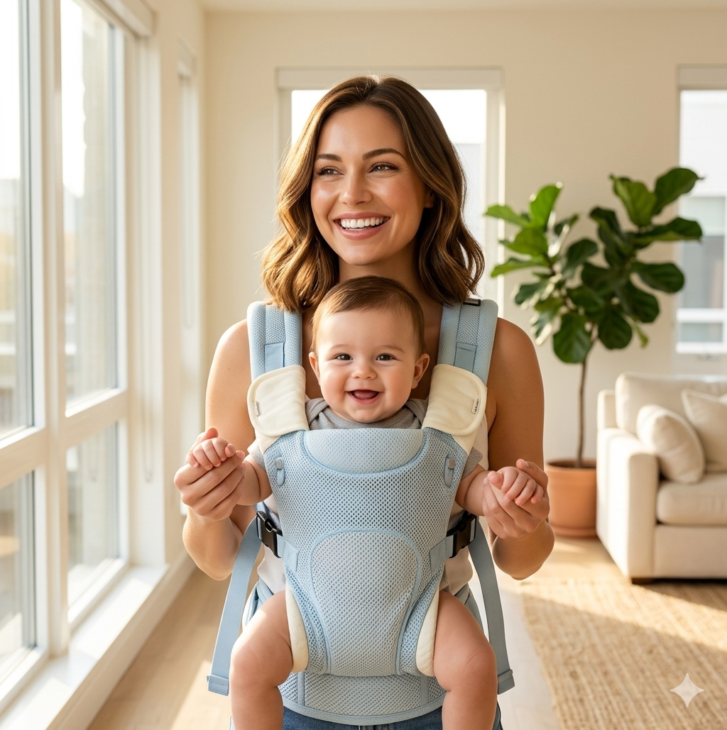 Muaeycs lightweight baby wrap carrier soft breathable ASTM certified fits 7-33 lbs USA