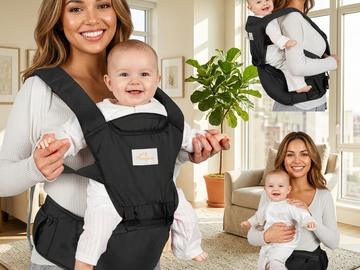 BabyCarryUS All-Season Pro 6-in-1 Baby Carrier | Hip Seat | One Size Fits All
